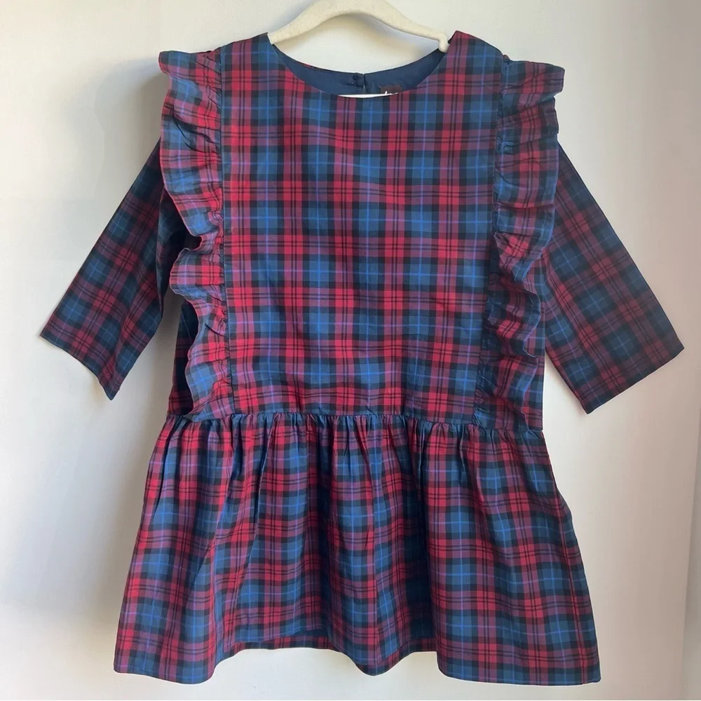 Tea Collection Vibrant Plaid Dress -Size 8